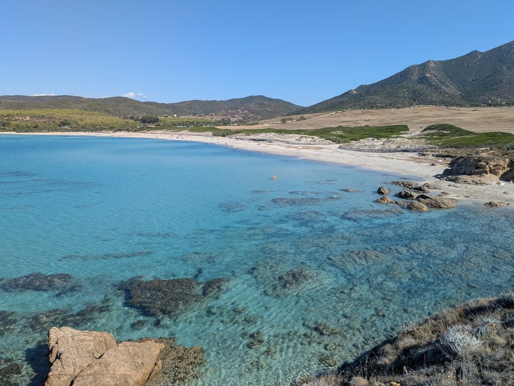Plage de Capo di Feno en octobre